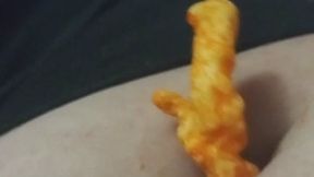 Eating cheetos from my belly button
