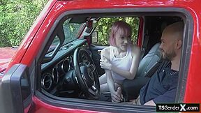 Ts Hitchhiker Claire Tenebrarum Gives Car Bj N Is Barebacked