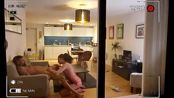 Caught on CCTV Danny Fucks young trans girl at home and CCTV caught all the action
