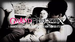 Senior Sleaze Fest: Grandma Gangbang - Elderly Loins Rendezvous for Unholy Fornication