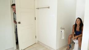 ”Amazingly charming Morgan Lee pees & gets banged by a big white shaft”