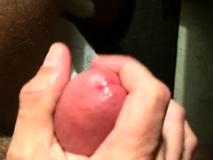 Close up jerk off with spurting cumshot