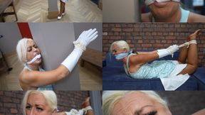 Blond milf cally, rockabilly babe nabbed. Pillar, hogtied and knotted cleave gagged (mp4)