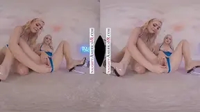 Stunning blonde duo Jazlyn Ray and Blake Blossom are ready to double your pleasure and compete for your undivided attention