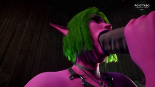 Nightelf Milks Taurian | Big Cock | 3D Abunated