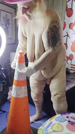 Whore Hopping on That Construction Cone When Shes Alone