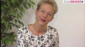 Dildo Saleswoman Masturbates with Dildos