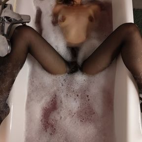 He ripped my pantyhose off and fucked me hard in the bathtub