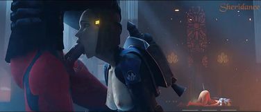 Star Wars Bo-Katan Face Fuck Deepthroat SFM NSFW Animation