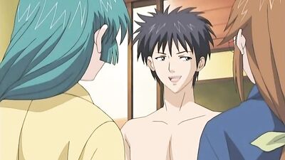 Watch these horny cartoon housewives get their trimmed pussies drilled in hot 3some action