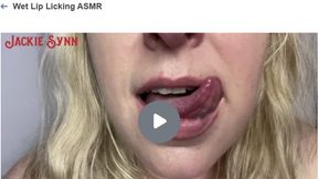 Wet Lip Licking ASMR 720p