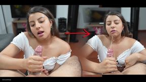 My Stepsister Gives Me the Best Handjob of My Life and Makes Me Ejaculate for the First Time!