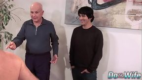 Busty Old Wife Olivia Parrish Makes Her Young Cuck Watch