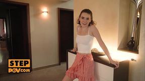 POV - Petite brunette Darcy Dark gets toyed and fucked hard