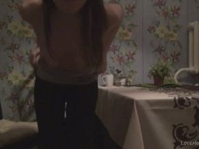 Amazing teen Klara posing totally naked
