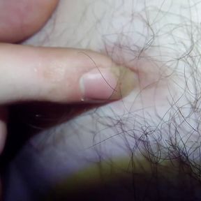 Using my long nails play with a nipple