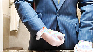 Str8 daddy jerking off in suit 11