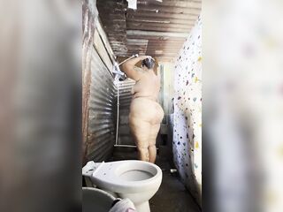 I shower in the public restroom and I touch myself during the time that showering.