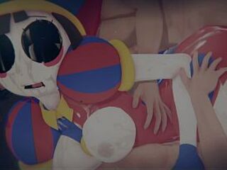 [FORTNITE x TADC] - POMNI "TRAPPED IN THE LOOP": Bound Up Digital Cutie & Hardcore POV Spitroast (4K/60FPS) - (異世界ピエロわからせ)