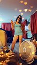 Funny Girl Smoking Cigarettes and Teasing In Her Minidress