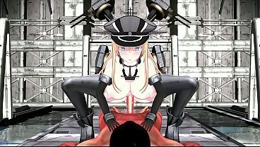 Kancolle - Bismarck Factory Cowgirl Sex