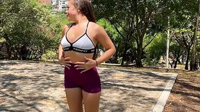 A slutty babe has her pretty ass banged with passion outdoor