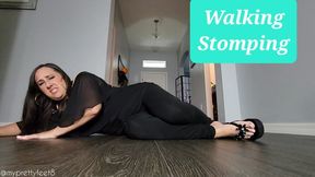 Giantess in Wedge Flip Flops Defeated