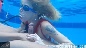HD Hot nurse underwater Ashlee Rose Blowjob cumshot fuck scuba 748