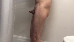 Tiny clit crossdresser in cold shower