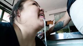 Giving a blowjob