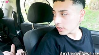 Hot twinks Uriel Simon and Dylan Segundo pull over to get wet and wild