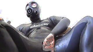 Shiny wetsuit fun