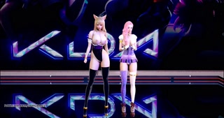 MMD BlackPink - KiIIThisLove Striptease Dance Ahri Akali Kaisa Evelynn Seraphine KDA