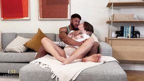 passionate night with lady lyne on sofa – slow bbc play creamy creampie 🥵🔥