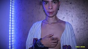 hot skinny twink magic c jerking his big cock and shooting his thick cum