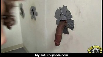 Hot couple having oral sex in gloryhole interracial 27