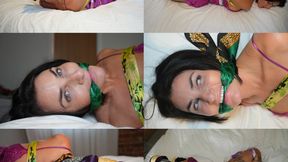 Sarah wild and her love for silk and satin scarf bondage (mp4)