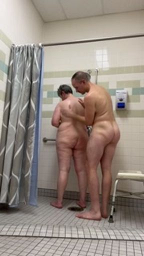 Gym Shower Mature Massage