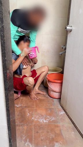 Komal Was Staking a Bath and Her Brother in Law Was Quietly Watching Her From the Door