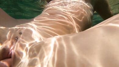 4K Crazy Sex Underwater Great Anal Creampi in the water JessiJek