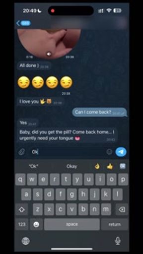 Part 4.1 — Messaging with the husband, the lover’s unexpected arrival, the husband waiting outside, a creamy pie.