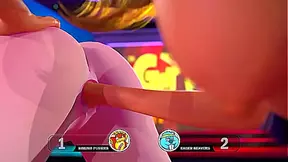 Lesbian Champions Collide in Steamy 3D Cartoon Showdown with Wild Fist Action