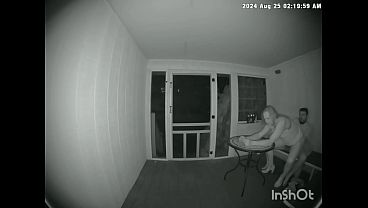 TransJamie - Taking the big cock raw on the screened porch