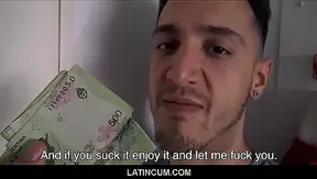 Latin Lover Gets Paid for His First Mind-Blowing Gay Blowie – Steamy POV Action 18+