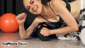 Sporty Girl caught Pervert in mask Spying and Sat on his Face in Stinky Pants - Face Sitting Pov, Sweaty Clothes Fetish, Controls Breathing, Natural Hairy Pussy Smell, Booty Squashing, Hairy Pussy Eating, Scissor hold Play 4k