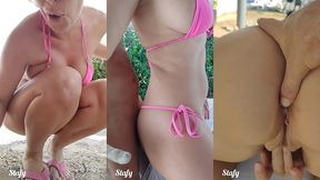 nouvelle video : cet ete j ai fait des travaux, en bikini... petite pause ...