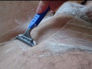 BBW Schlampe macht Rasur Versuch 2 ** der Rasierer **