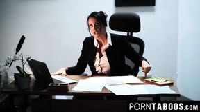 PornTaboos com - Whitney Wright lesbian natural tits gets pussy&#x270C; licked in office