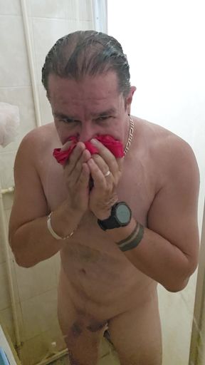 Taking a bath and playing with my penis
