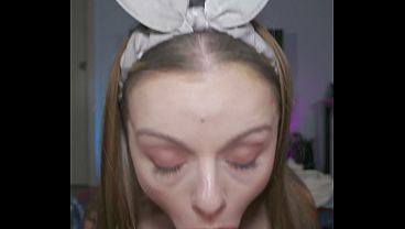 Cute 18yo StepSis Started Sucking My Cock &amp_ Made Me CUM INSIDE HER MOUTH After Our Parents Left Home